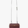 Bolso cruzado Vanity en piel burdeos
