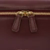 Bolso cruzado Vanity en piel burdeos