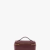 Bolso cruzado Vanity en piel burdeos