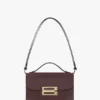 Bolso Dorian en piel burdeos