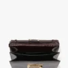 Bolso Dorian en piel marrón oscuro con relieve