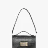 Bolso Dorian en piel negra con relieve