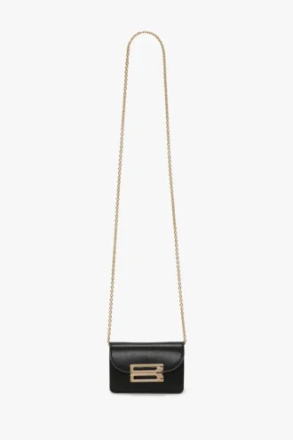 Bolso Dorian micro en cuero negro