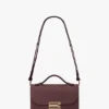 Bolso Dorian pequeño en piel burdeos