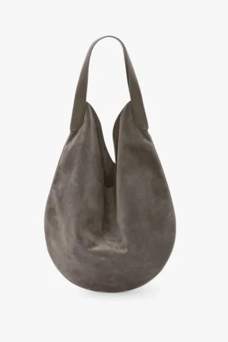 Bolso hobo Plia suave en gris guijarro