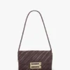 Bolso Soft Dorian en piel plisada color burdeos