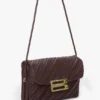 Bolso Soft Dorian en piel plisada color burdeos