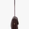 Bolso Soft Dorian en piel plisada color burdeos