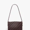 Bolso Soft Dorian en piel plisada color burdeos