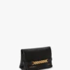 Bolso tipo bolsa con cadena mini en cuero negro Bolso tipo bolsa con cadena mini en cuero negro