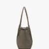 Bolso tote The Victoria en gamuza gris guijarro Bolso tote The Victoria en gamuza gris guijarro