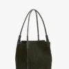 Bolso tote The Victoria en gamuza verde oliva oscuro Bolso tote The Victoria en gamuza verde oliva oscuro