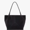 Bolso tote The Victoria grande en gamuza azul marino Bolso tote The Victoria grande en gamuza azul marino