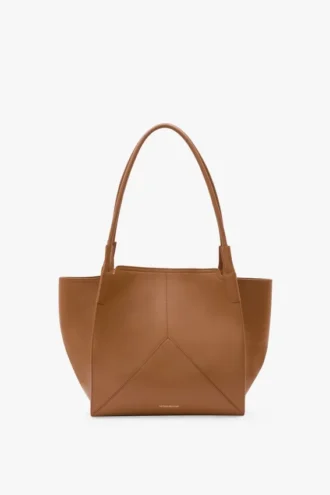Bolso tote Victoria en piel color canela