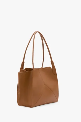 Bolso tote Victoria en piel color canela