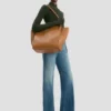 Bolso tote Victoria en piel color canela Bolso tote Victoria en piel color canela