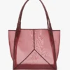 Bolso tote Victoria grande en malla burdeos Bolso tote Victoria grande en malla burdeos