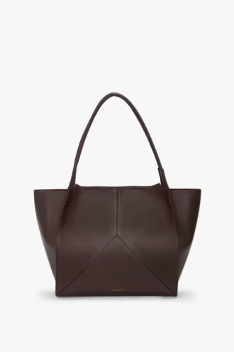 Bolso tote Victoria grande en piel burdeos Bolso tote Victoria grande en piel burdeos