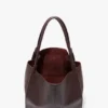 Bolso tote Victoria grande en piel burdeos