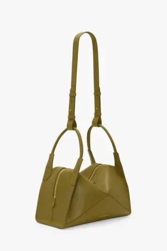 Bolso Victoria Plia en piel verde cactus