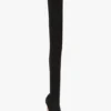 Bota Harlow de jersey elástico con punta abierta 100 en negro Bota Harlow de jersey elástico con punta abierta 100 en negro