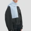 Bufanda de alpaca en azul glacial