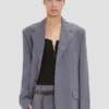 Chaqueta con solapas entalladas en color flint Chaqueta con solapas entalladas en color flint