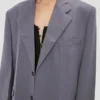 Chaqueta con solapas entalladas en color flint Chaqueta con solapas entalladas en color flint