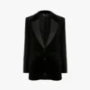 Chaqueta entallada de terciopelo negro