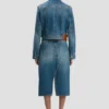 Chaqueta vaquera en lavado azul medio