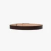 Cinturón Jumbo Dorian en piel con relieve de cocodrilo marrón oscuro Cinturón Jumbo Dorian en piel con relieve de cocodrilo marrón oscuro