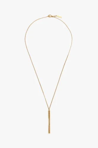 Collar con colgante de gemelos en oro claro