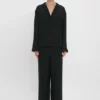 Conjunto de pijama con monograma VB en negro