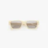 Gafas de sol de acetato en marmolado marfil