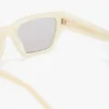 Gafas de sol de acetato en marmolado marfil