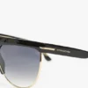 Gafas de sol de metal y acetato esculpidas con parte superior plana Gafas de sol de metal y acetato esculpidas con parte superior plana