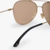 Gafas de sol de piloto metálicas en azul dorado Gafas de sol de piloto metálicas en azul dorado