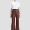 Pantalón Alina de cuero en color burdeos Pantalón Alina de cuero en color burdeos