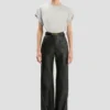 Pantalón Alina de cuero en negro Pantalón Alina de cuero en negro