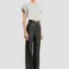 Pantalón Alina de cuero en negro Pantalón Alina de cuero en negro