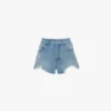 Pantalones cortos desgastados en azul claro