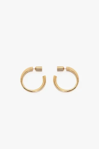 Pendientes tipo gemelos en oro claro Pendientes tipo gemelos en oro claro