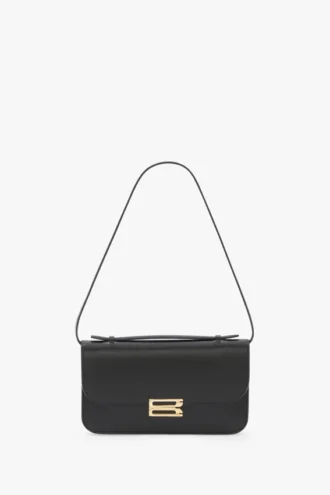 Pochette Dorian en cuero negro