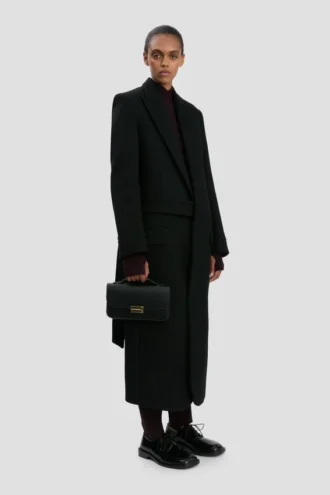 Pochette Dorian en cuero negro