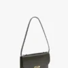Pochette Dorian en piel de color oliva oscuro