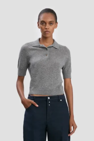 Polo en gris jaspeado