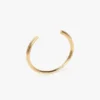 Pulsera tipo gemelos en oro claro