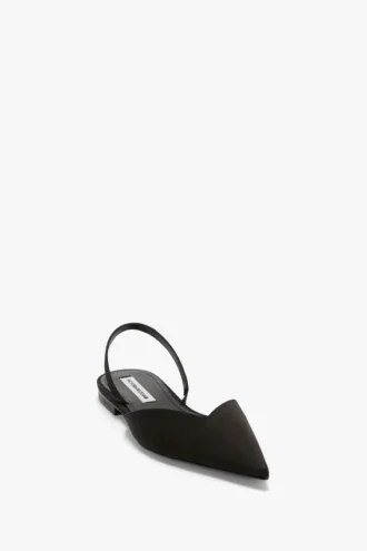 the victoria angle with open heel in black satin 2 330x495 - The Victoria Angle with open heel in black satin