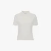 Top con cuello polo en blanco Top con cuello polo en blanco