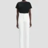 Vaqueros slim de talle alto en blanco lavado Vaqueros slim de talle alto en blanco lavado